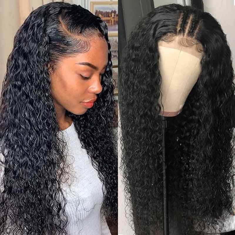 Deep Wave Lace Front Wigs 100% Human Hair Wigs Natural Hairline